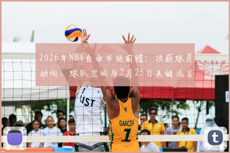2026年NBA自由市场前瞻：顶薪球员动向、球队空间与7月25日关键流言解析